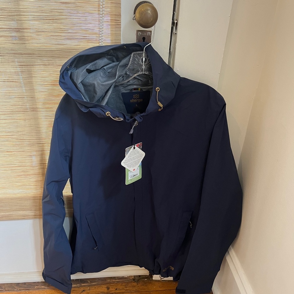 Navy Sherpa Raincoat